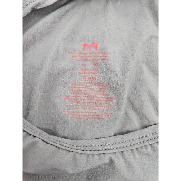 New TYR Carbon Tri Tank Mens XS Gray Black Triathlon Shirt - Picture 3 of 4